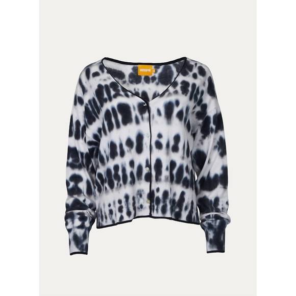 Brodie Cashmere T Cotton and Silk Mix Striped Raglan Ice Water & Silver Haze Jumper main image 1